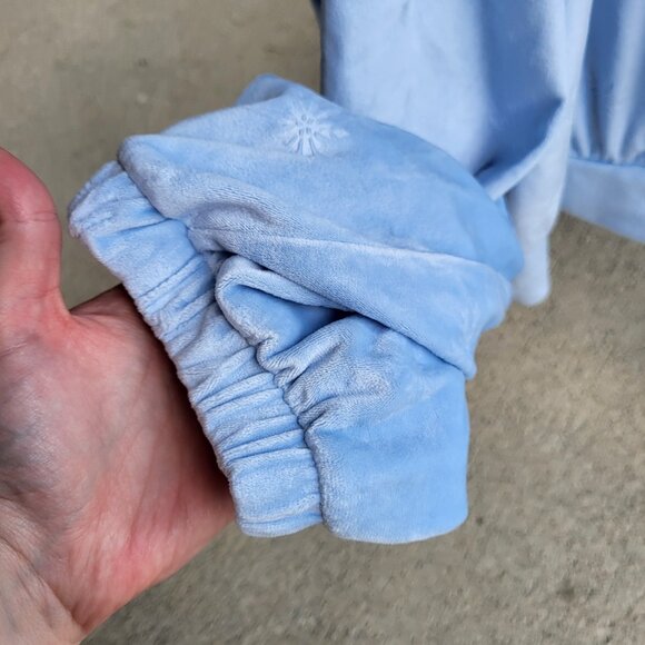 Disney 2XL Light Blue Velour Wrap Top Frozen Elsa Sweatshirt - Picture 4 of 6
